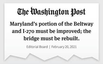 Featured Image for Washington Post Endorses the Maryland HOT Lanes Project